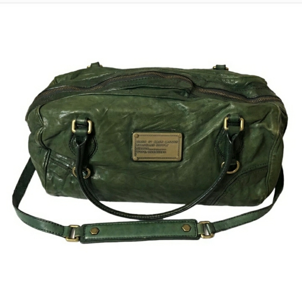 MARC BY MARC JACOBS Green Leather Boston Duffle BagVintage EUC!